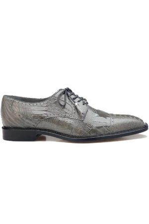 Batta Gray Genuine Ostrich Leather Dress Shoe
