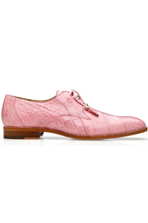 Lago Pink American Alligator Laced Dress Shoe