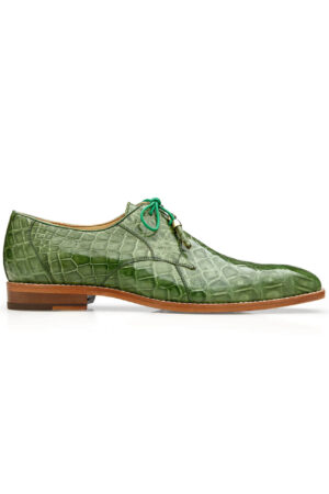 Lago Pistacchio American Alligator Laced Dress Shoe