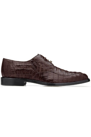 Chapo Brown Genuine Hornback Caiman Dress Shoe