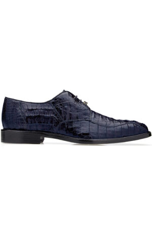 Chapo Navy Genuine Hornback Caiman Dress Shoe