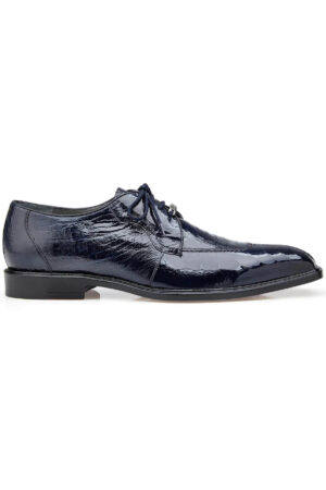 Siena Navy Genuine Ostrich Leather Dress Shoe