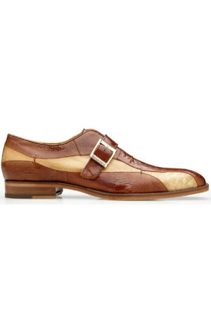 Marte Camel Genuine Ostrich Leather Dress Shoe